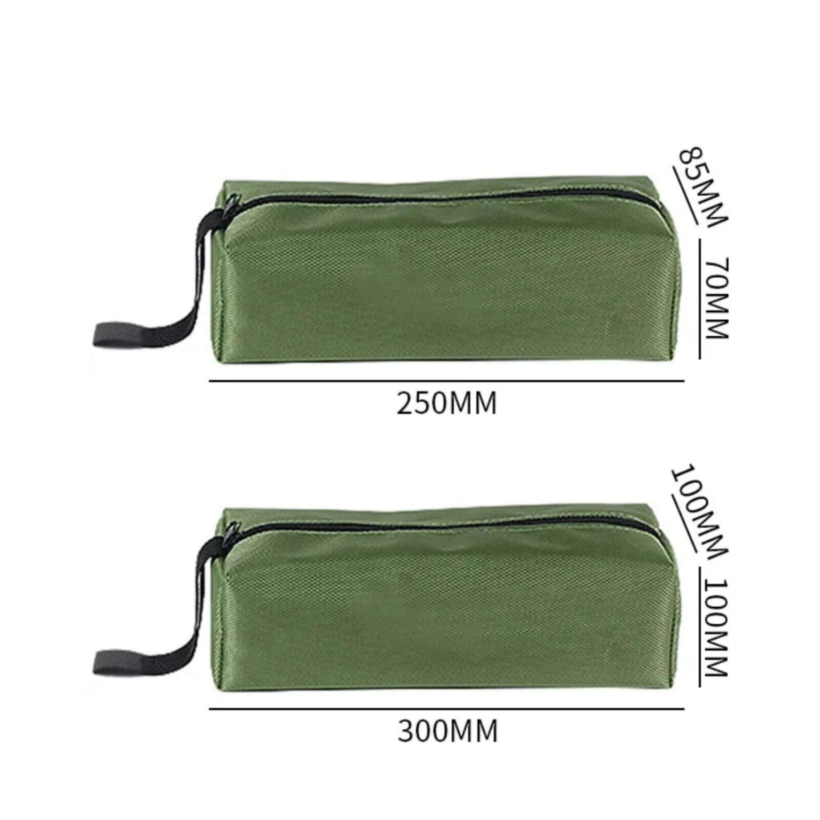 1-3pc Canvas Tool Pouch Bag Zipper Small Multipurpose Organizer Pouch Heavy Duty