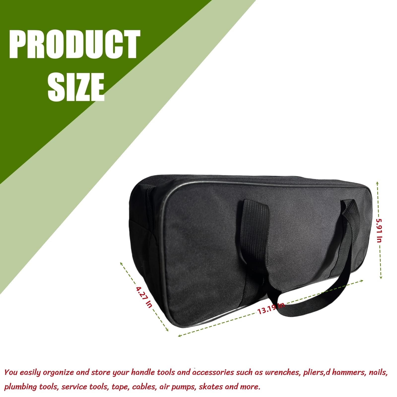 BLIRITEL Wide Mouth Tool Bag, Waterproof Oxford Electrician Tool Bag, Large Capa