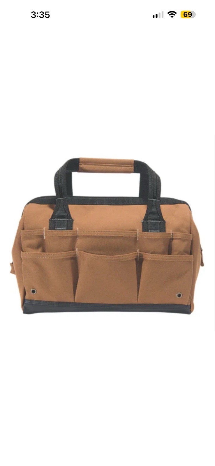 Carhartt 14 Inch Heavyweight Tool Bag with 26 Pockets, NWT