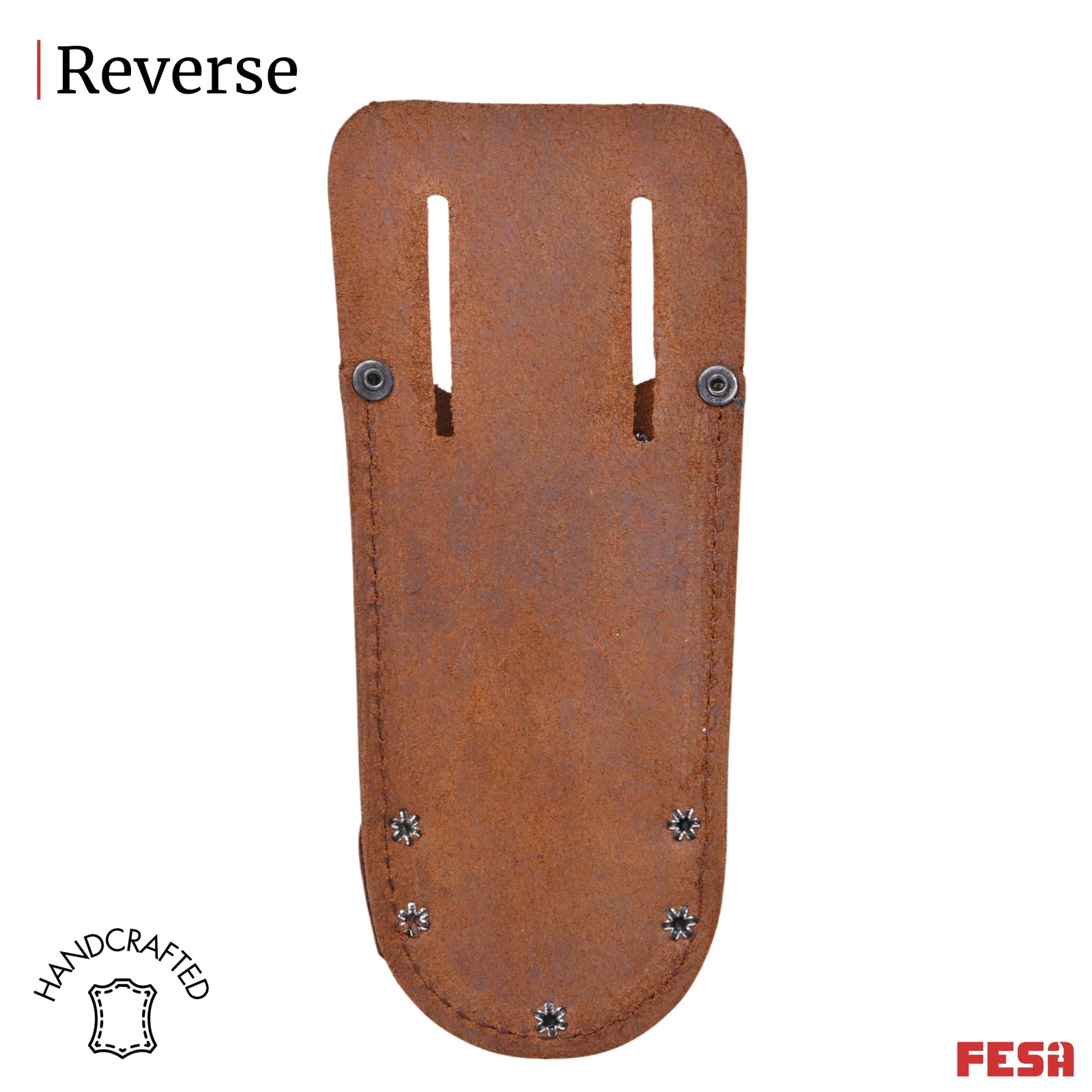 Leather Utility Knife Pouch – Full Grain Leather Knife Pouch for Belt with 2