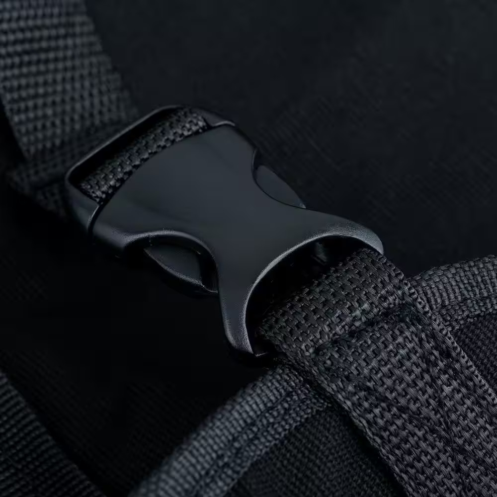 23 In. 16-Pocket Black Canvas Bib Tool Work Apron