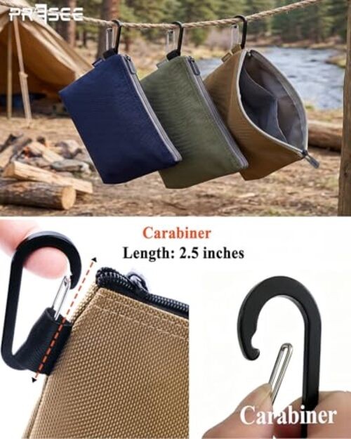 11″ Black Tool Pouch Zipper Organizer Bag with 1 Pack – Small – 11″