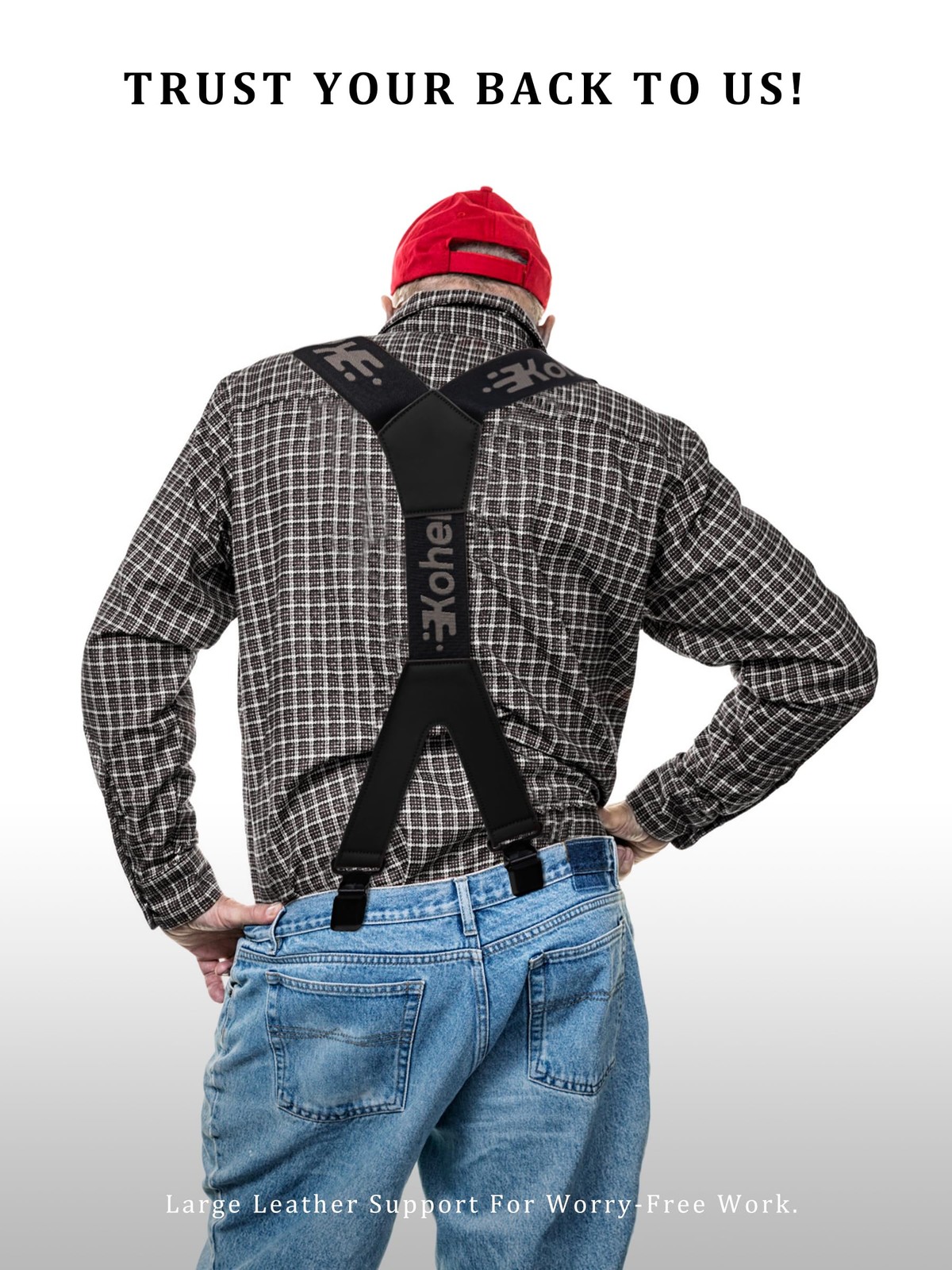 Kohentact Men’s Industrial 47 inches (length) x 2 (width), All Black