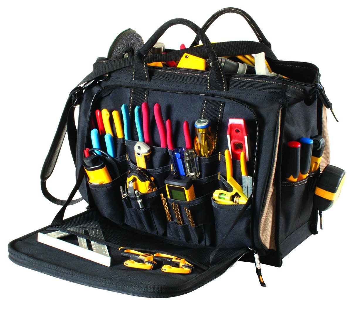 CLC Custom LeatherCraft 1539 Multi-Compartment 50 Pocket Tool Bag