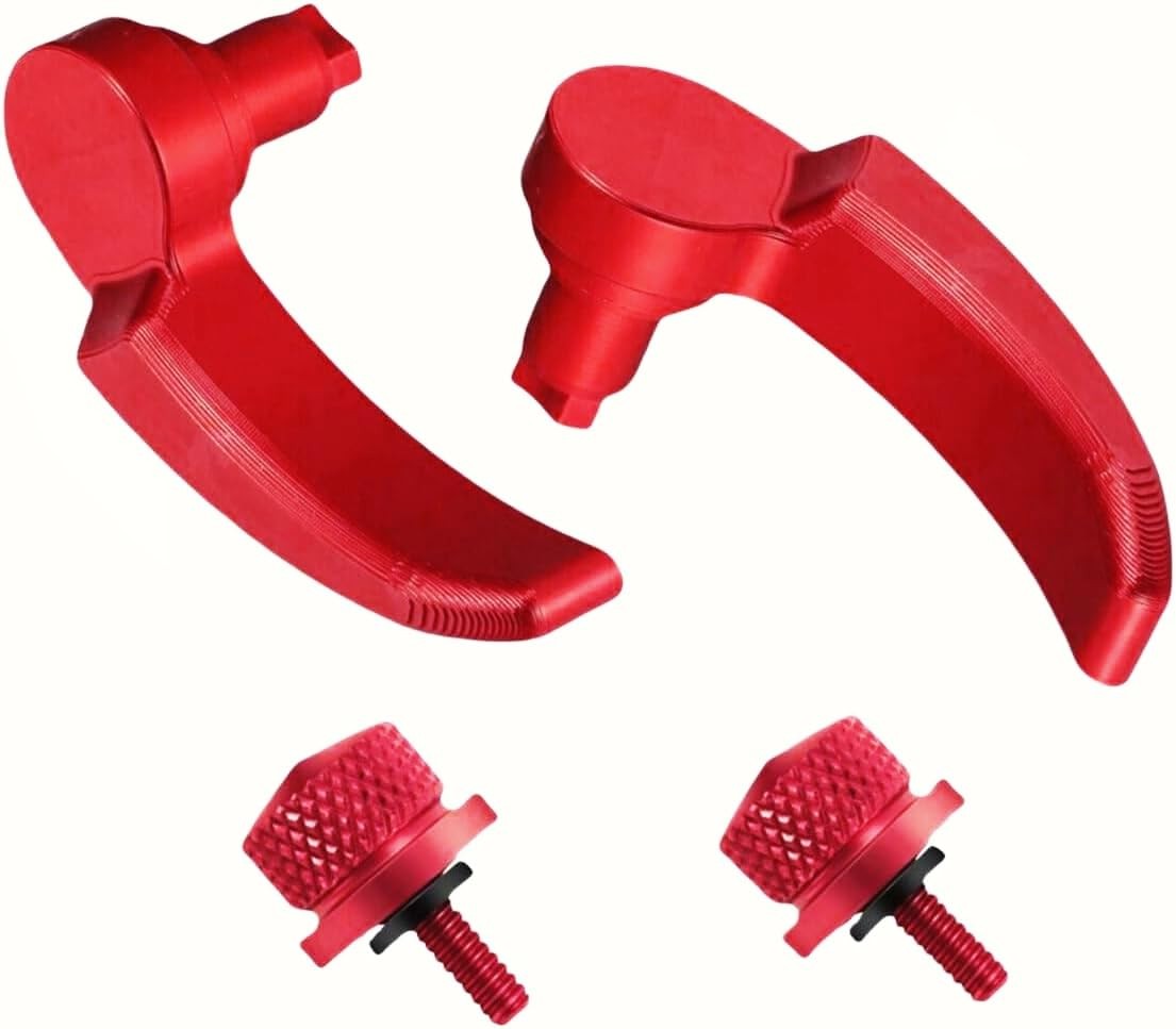 Red Saddlebag Latch Kit Saddle Bag Latches Lifter & 2PC Seat Bolt Screw for H…