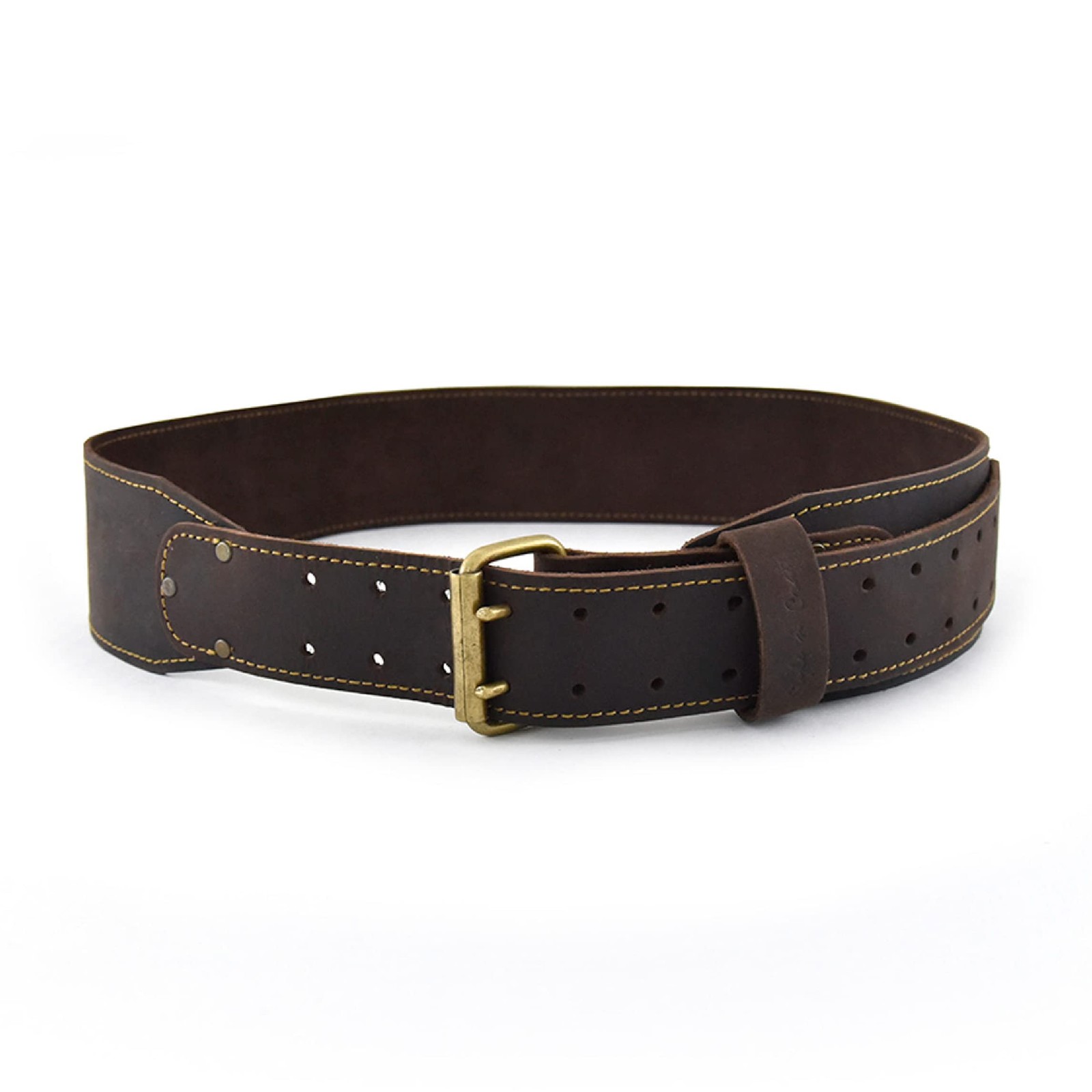 Style n Craft 74055 3 Wide Long Tapered Work Belt in Heavy Grain Oiled Leather,