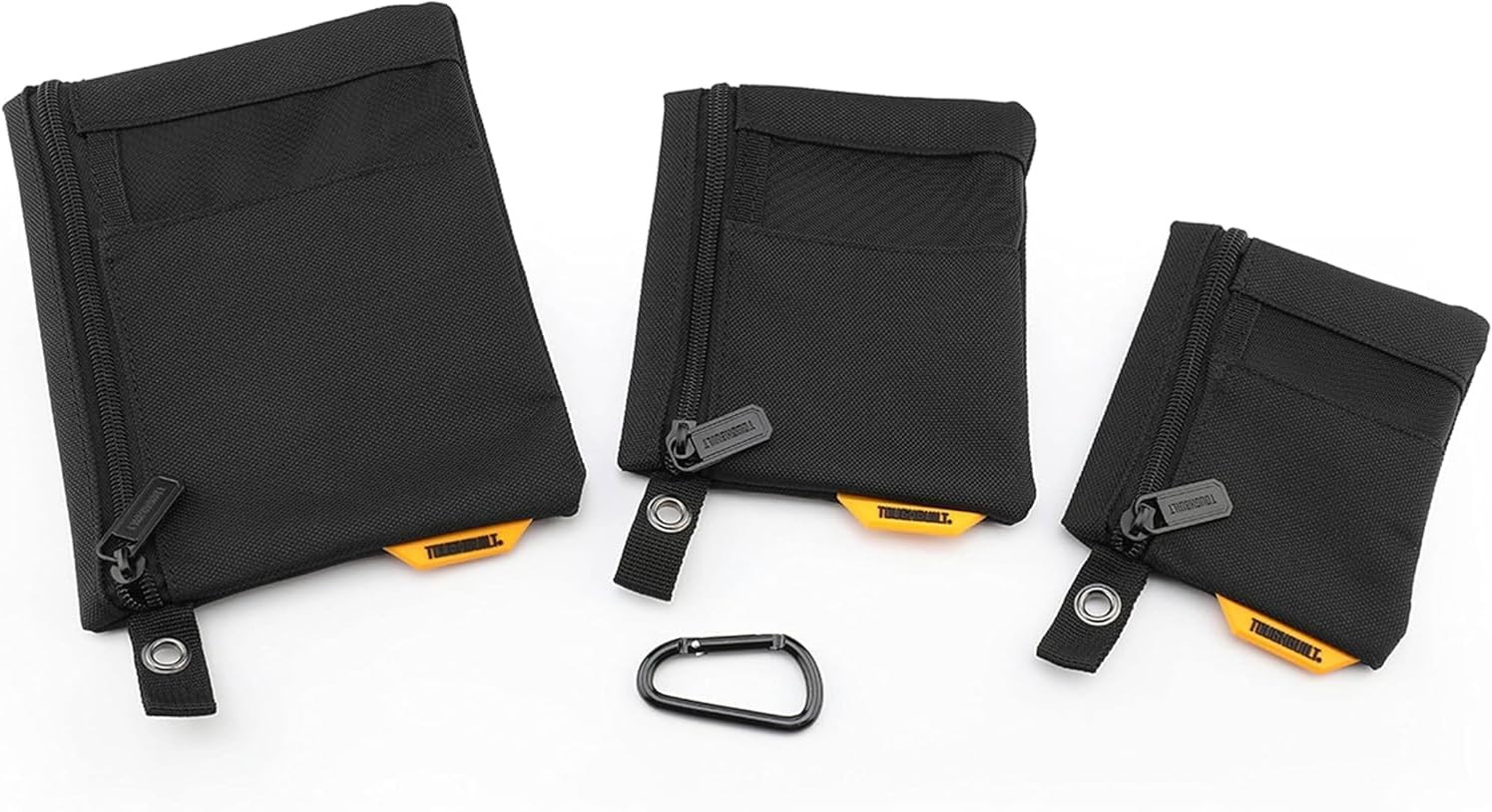– 3 Piece Fastener Bags, Heavy-Duty 1680D Ballistic Fabric Storage Pouches with