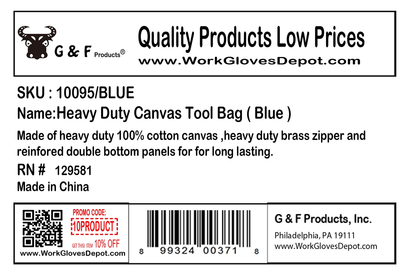 Waxed Canvas Military Duffle Bag, Water-Resistant, Adjustable Strap, Double Z…