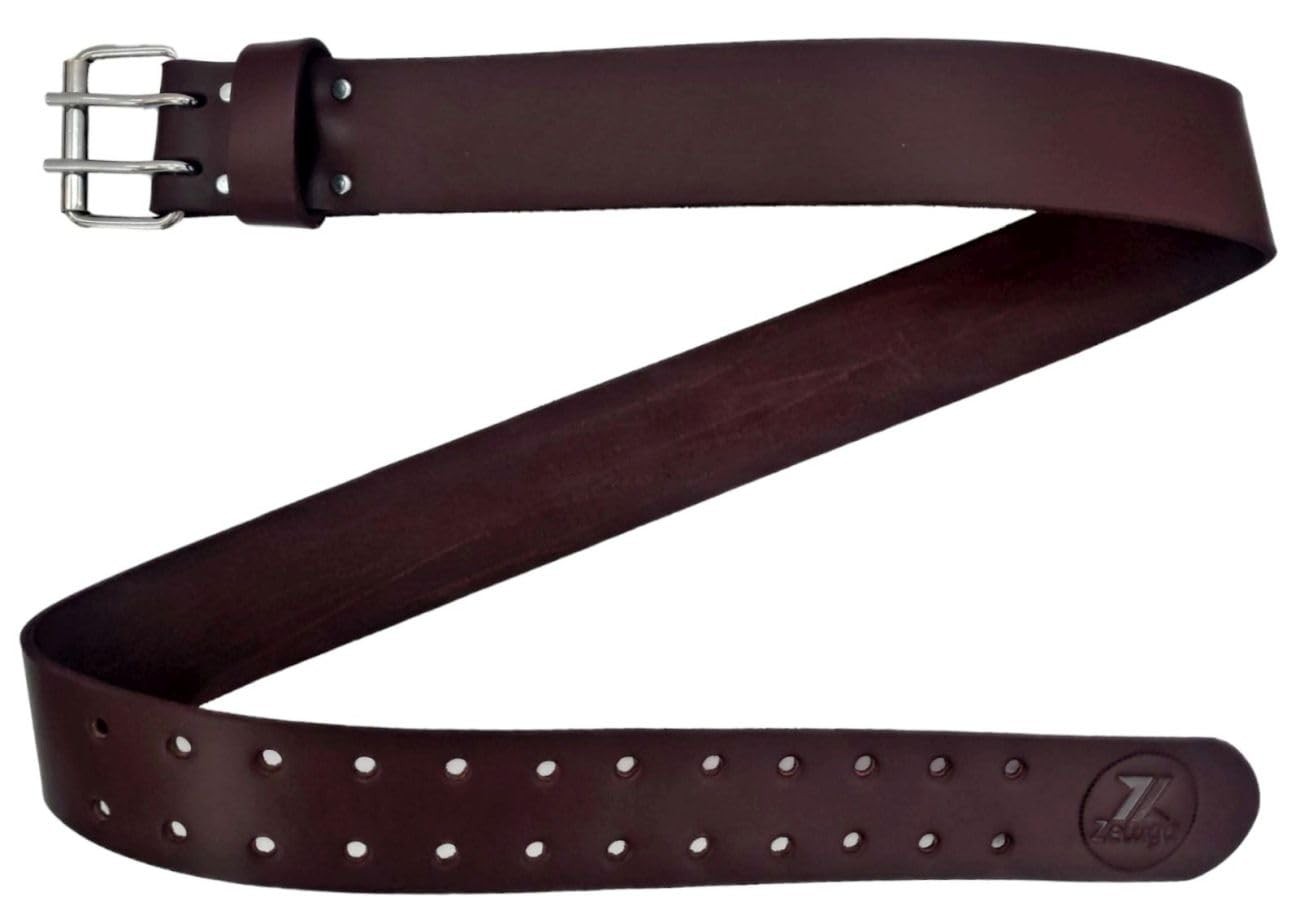 20-291 2in. Heavy Duty Preminum Quality Top grain Leather Work Belt Cherry