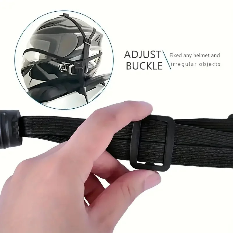 1Pc Motorcycle Elastic Suitcase with Safety Hook-Versatile Helmet Mesh Gear