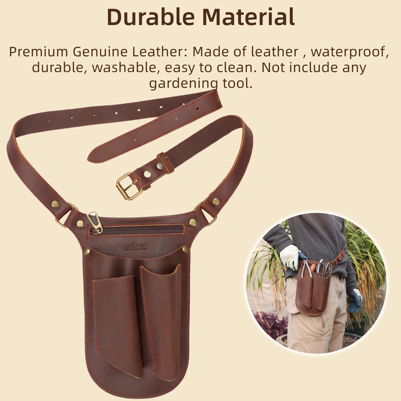 Tourbon Scissor Belt Shoulder Bag Electrician Holster Garden Florist Tool Pouch