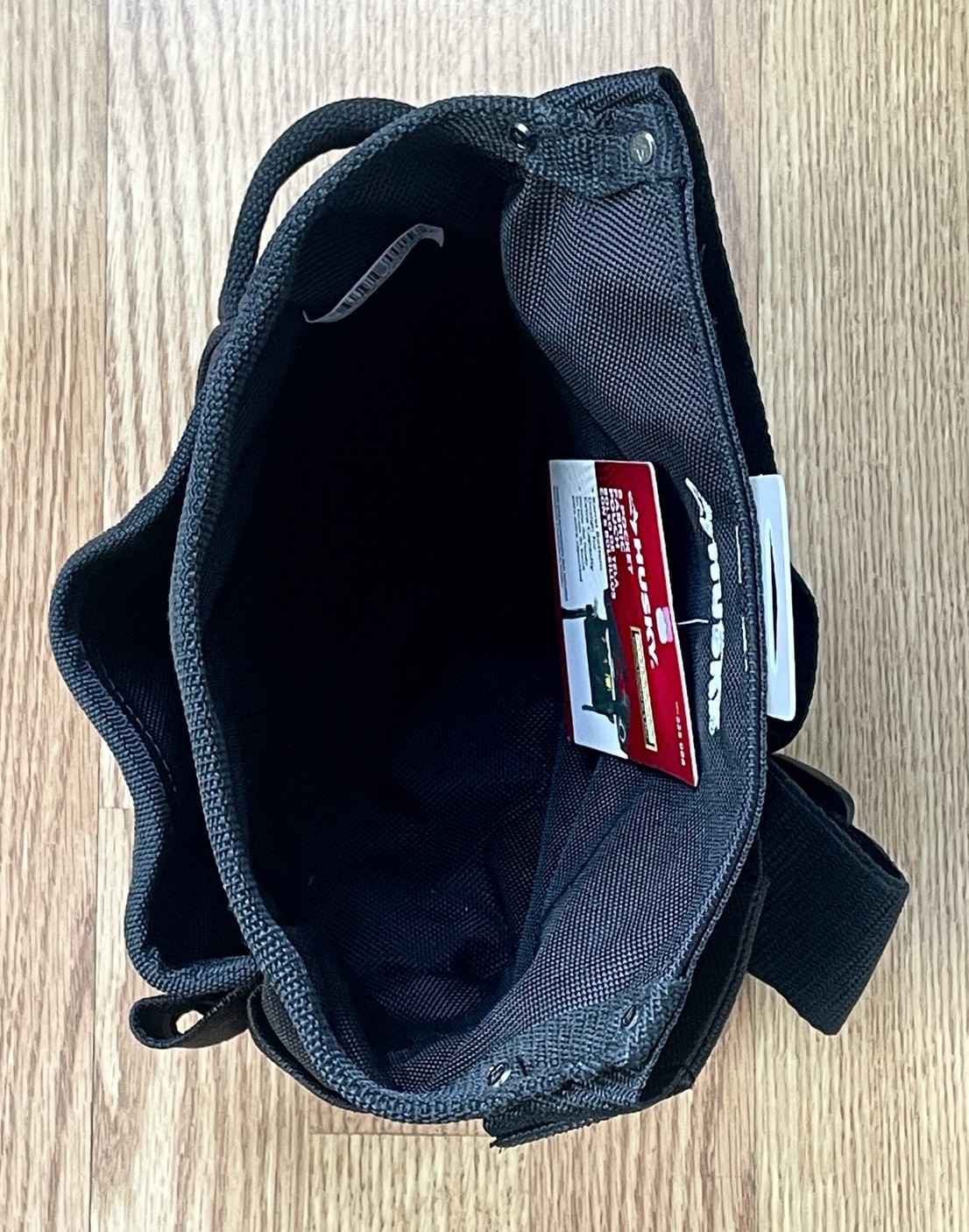 HUSKY HEAVY DUTY 6 POCKET TOOL POUCH BARREL BOTTOM, ADJUSTABLE WAIST BELT~ NEW