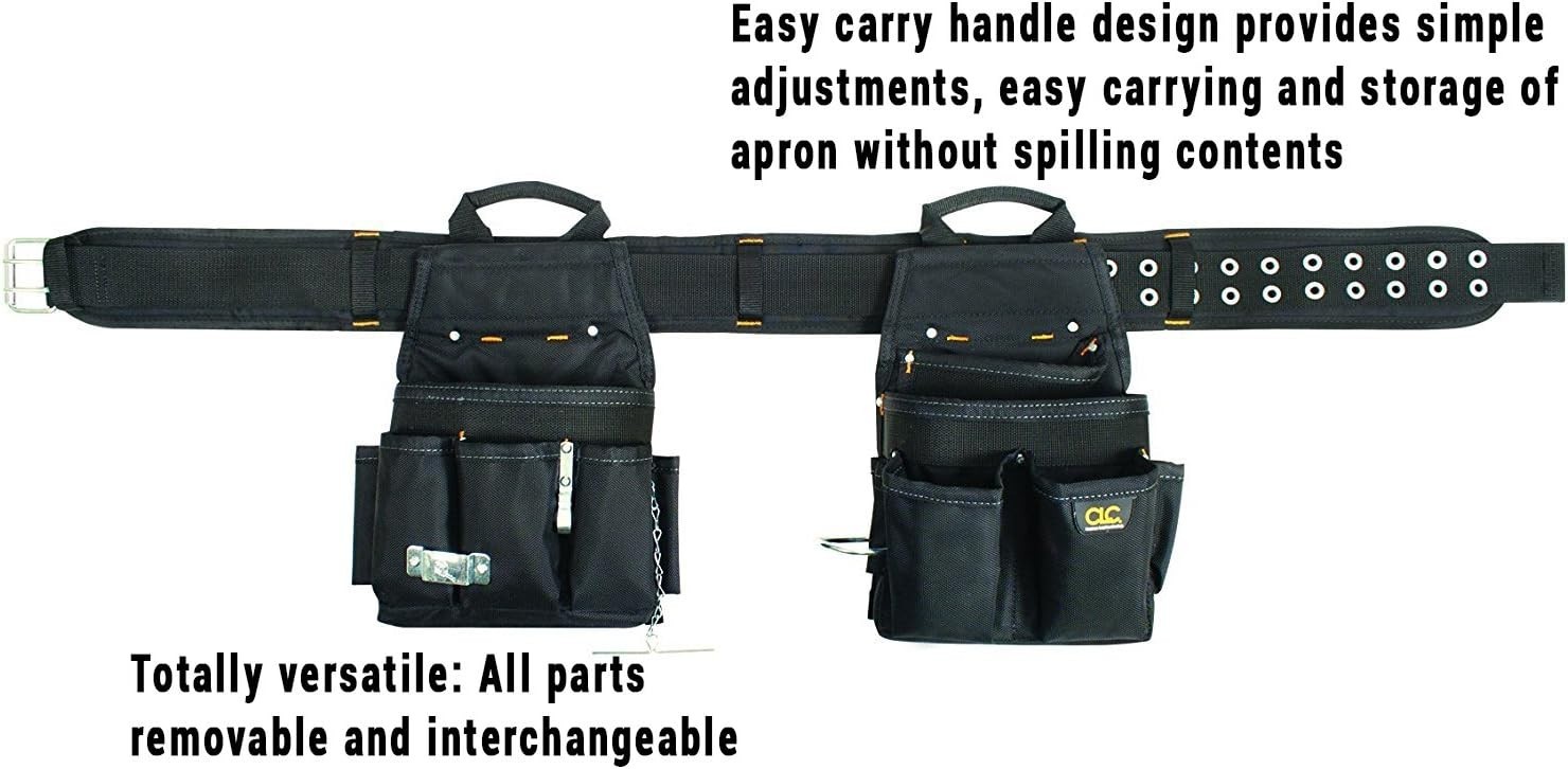 Versatile Black 20 Pocket Tool Belt – Adjustable 29-46 inches for Professionals