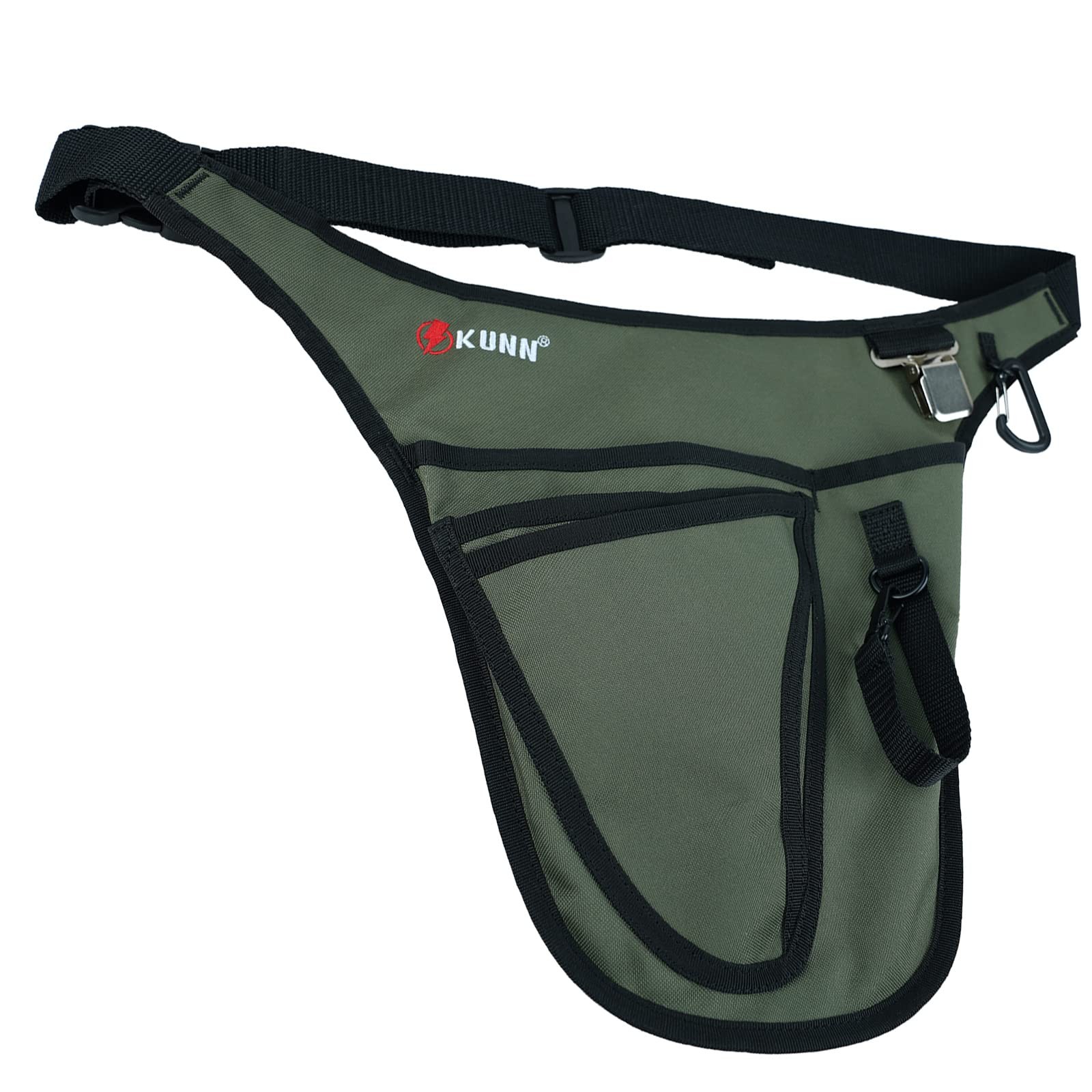 KUNN Garden Tool Belt,Durable Adjustable Belt Waist One Size, Green