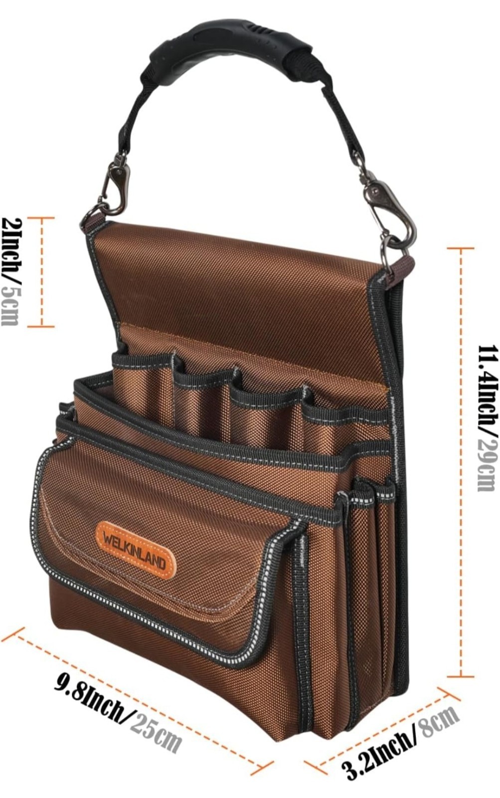 WELKINLAND 10-Pockets Electrician Pouch, Electrical Tool Bag, Heavy Duty…
