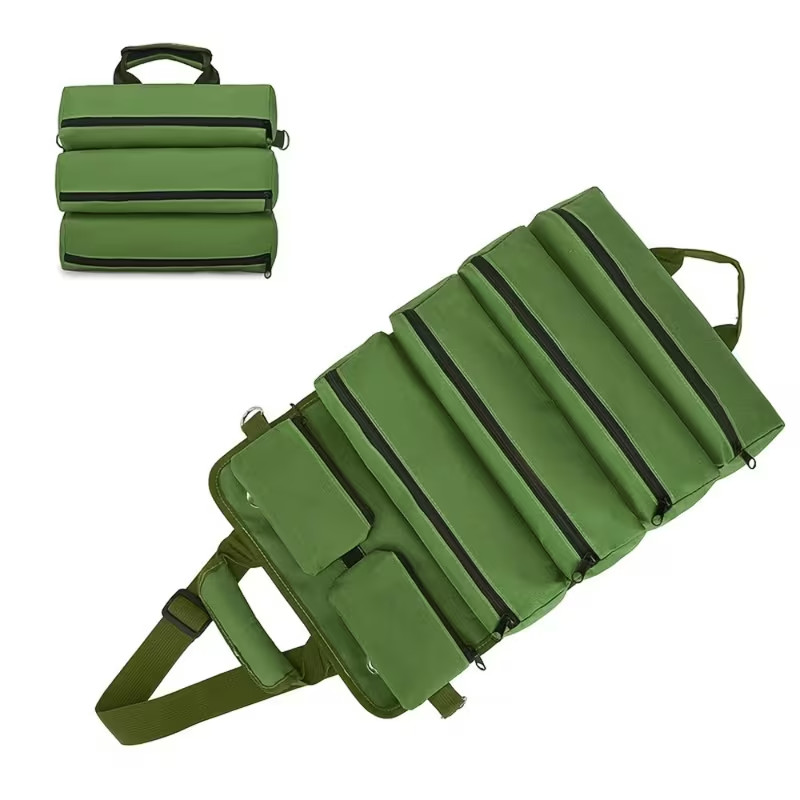Heavy Duty Roll Up Tool Bag – Waterproof Organizer for Electricians & Mechanics