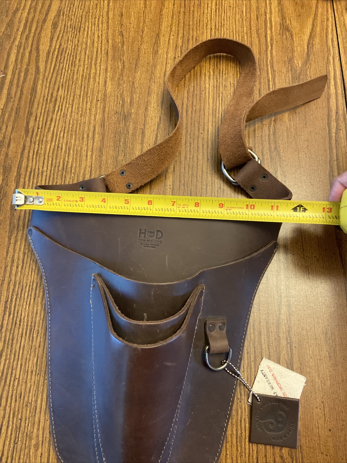 Hide & Drink, Thick Leather Florist Tool Belt, Farmer Unique, Brown NEW WITH TAG