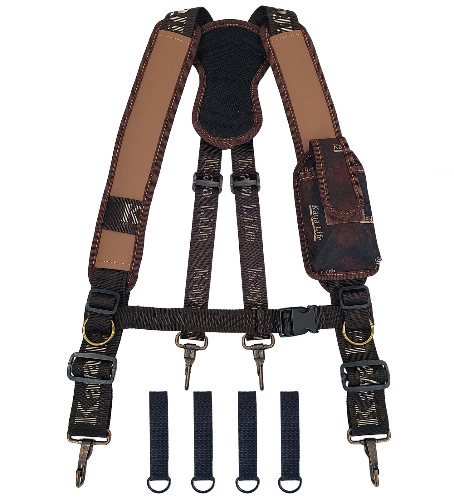 Tool Belt Suspenders for Men with Pouch and Belt Loops – Adjustable Should