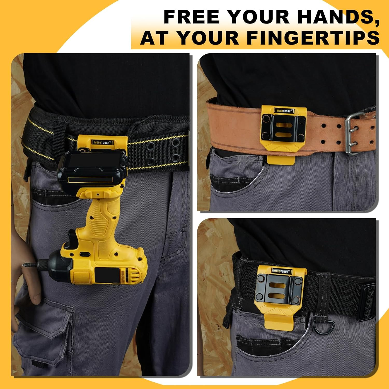 Drill Belt Clip,Drill Holder for Tool Belt,Measuring Tape Holder for Impact