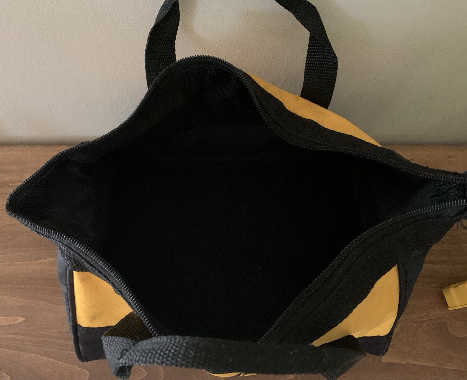 DeWalt Zipper Tool Bag Yellow Black Canvas & Small Dewalt Drill Bit Storage Case