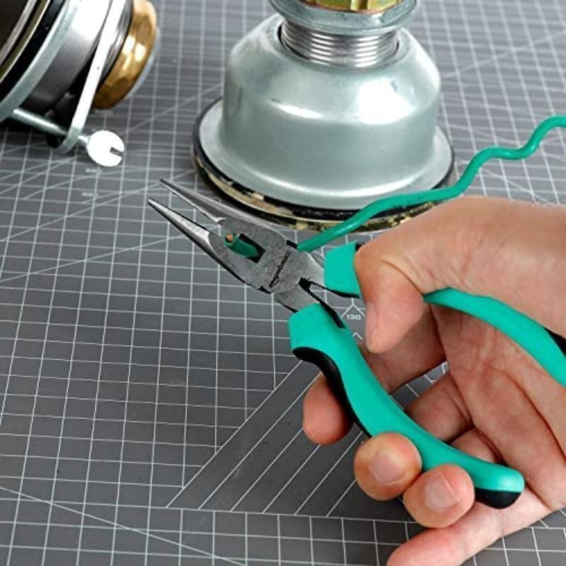 104-Piece Tool Set Household Projects Round Pouch Corrosion-Resistant Turquoise