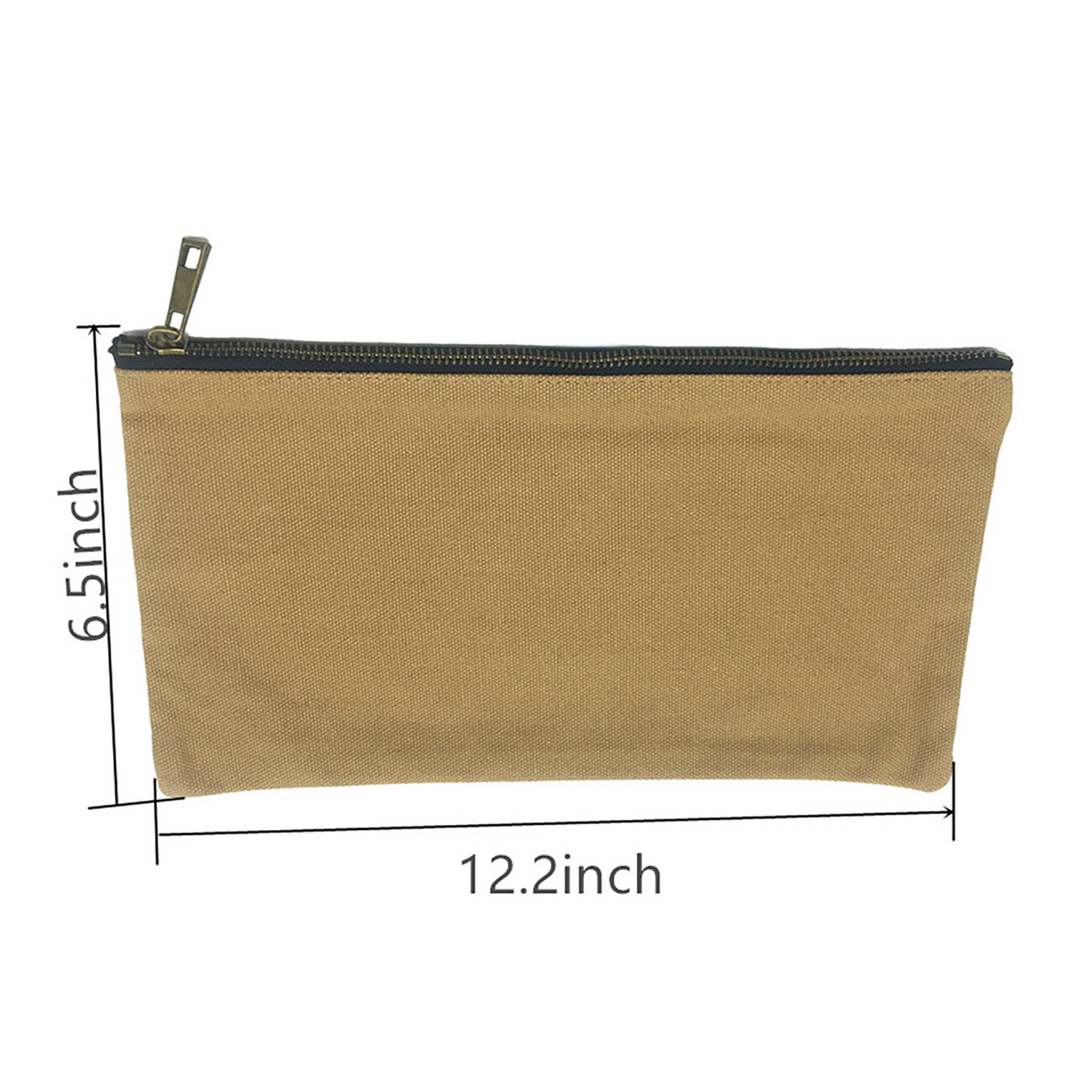 50PCS Small easy carry Canvas Tool Bag Metal Zippers Multi Purpose 12.2x 6.5inch