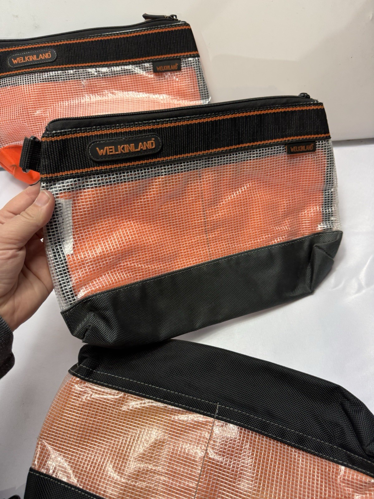 Welkinland Clear Zipper Tool Pouch Set Of 3 Medium Organizers for Tools