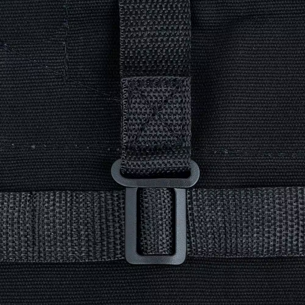 Husky Canvas Bib Tool Work Apron 23 in Quick Release Belt 16-Pocket Black