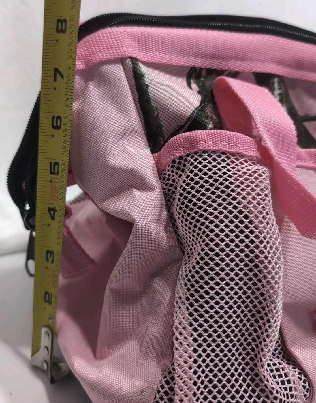 Realtree AP Pink Camouflage 12″ Canvas Tool Bag Zippered Gate Mouth Unused