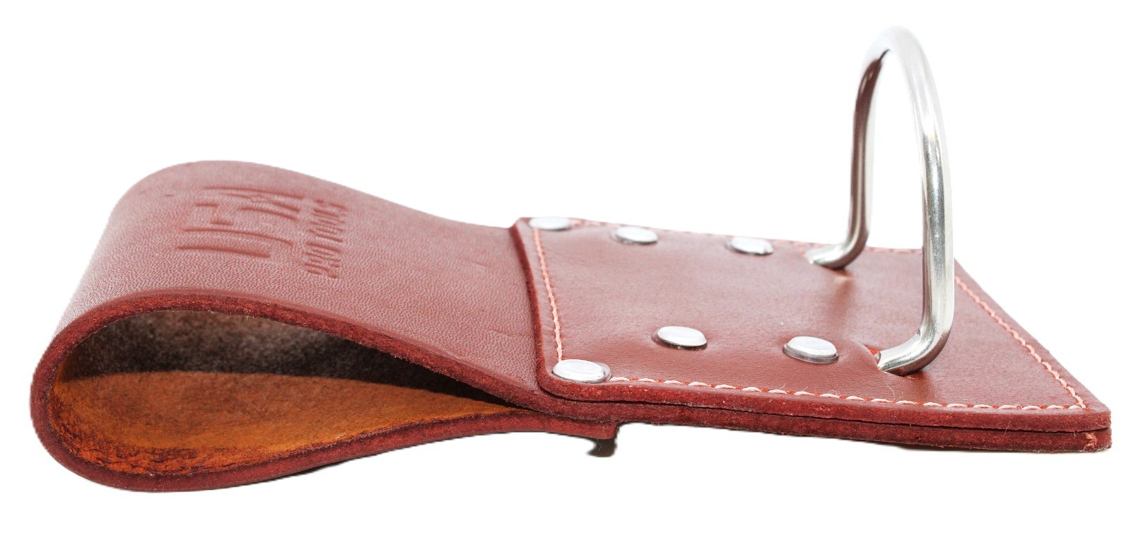 USA PRO TOOLS Grain Leather Hammer Holder – Heavy‑Duty Belt Loop with Rivets