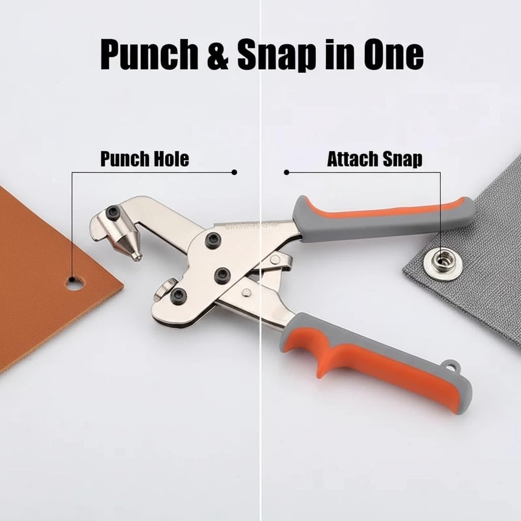 Snap Fastener Tool, BILLION GOLD Canvas Kit, Heavy-Duty Snaps silver