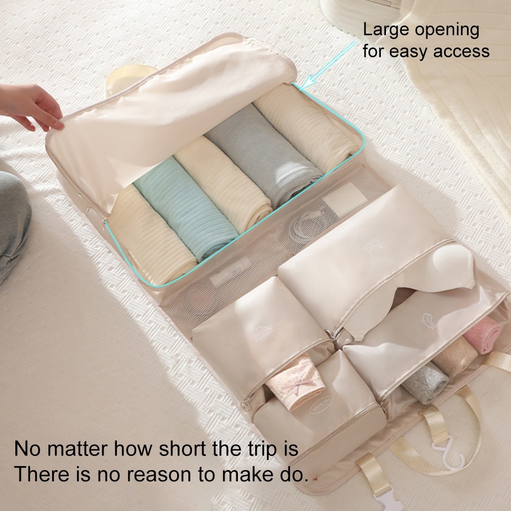 7 In 1 Storage Bag Portable Travel Bag Compartmentalized Storage Multi-piece Set