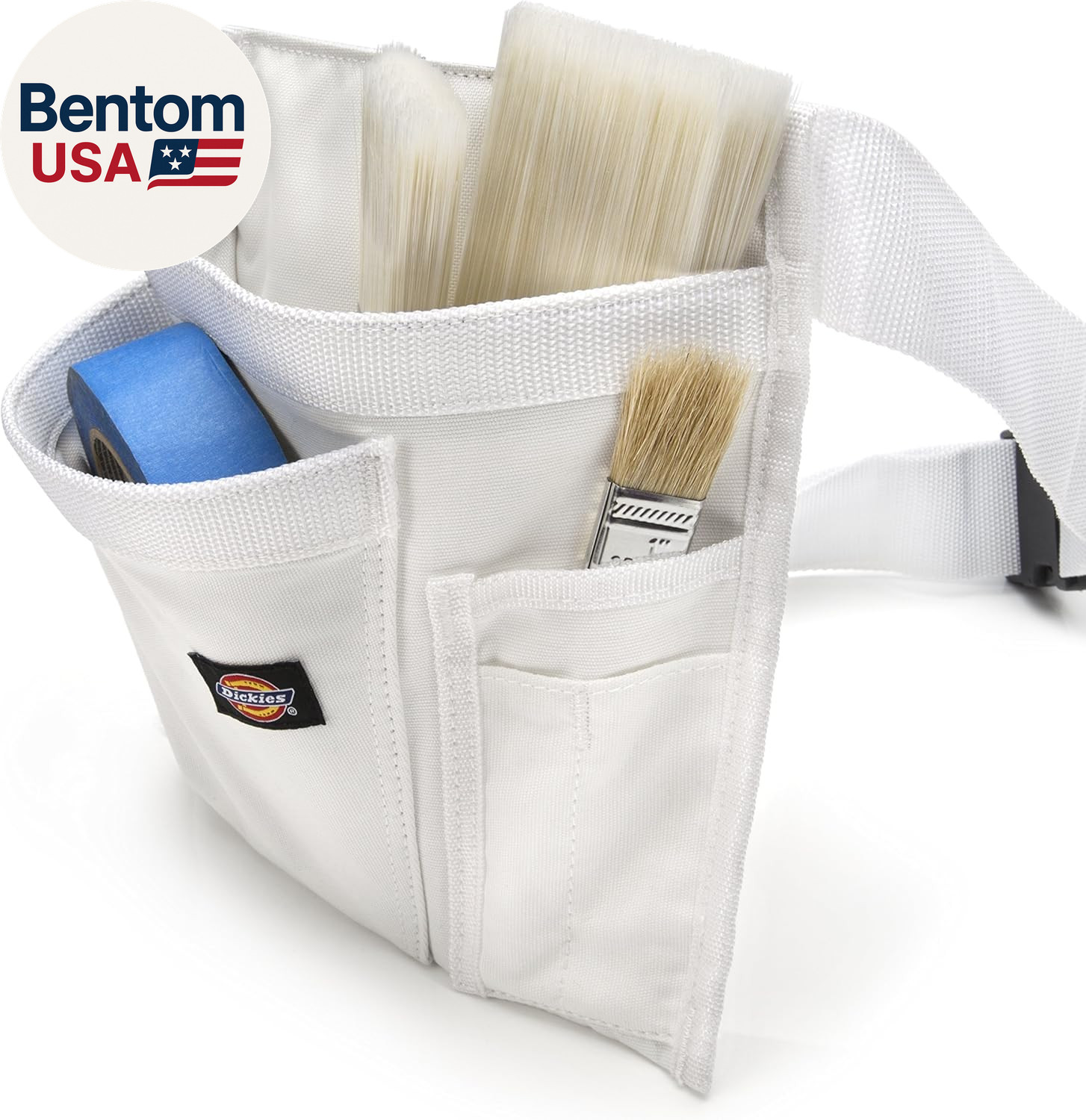 5-Pocket Single Side Tool Belt Pouch/Work Apron, Durable Canvas Construction, Ad