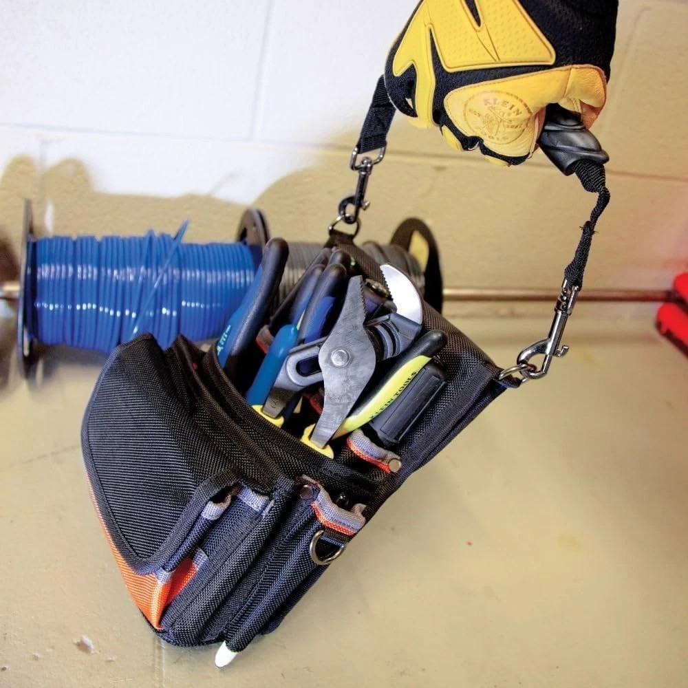 Professional 9-Pocket Tool Pouch with Reinforced Bottom for Job Site Efficiency