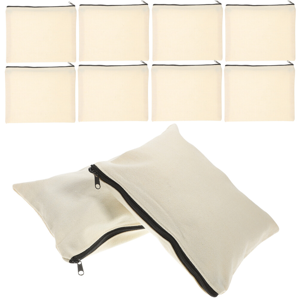10PCS Canvas Tool Bag Zipper Tool Pouch Utility Tool Pouch Canvas Storage Bag