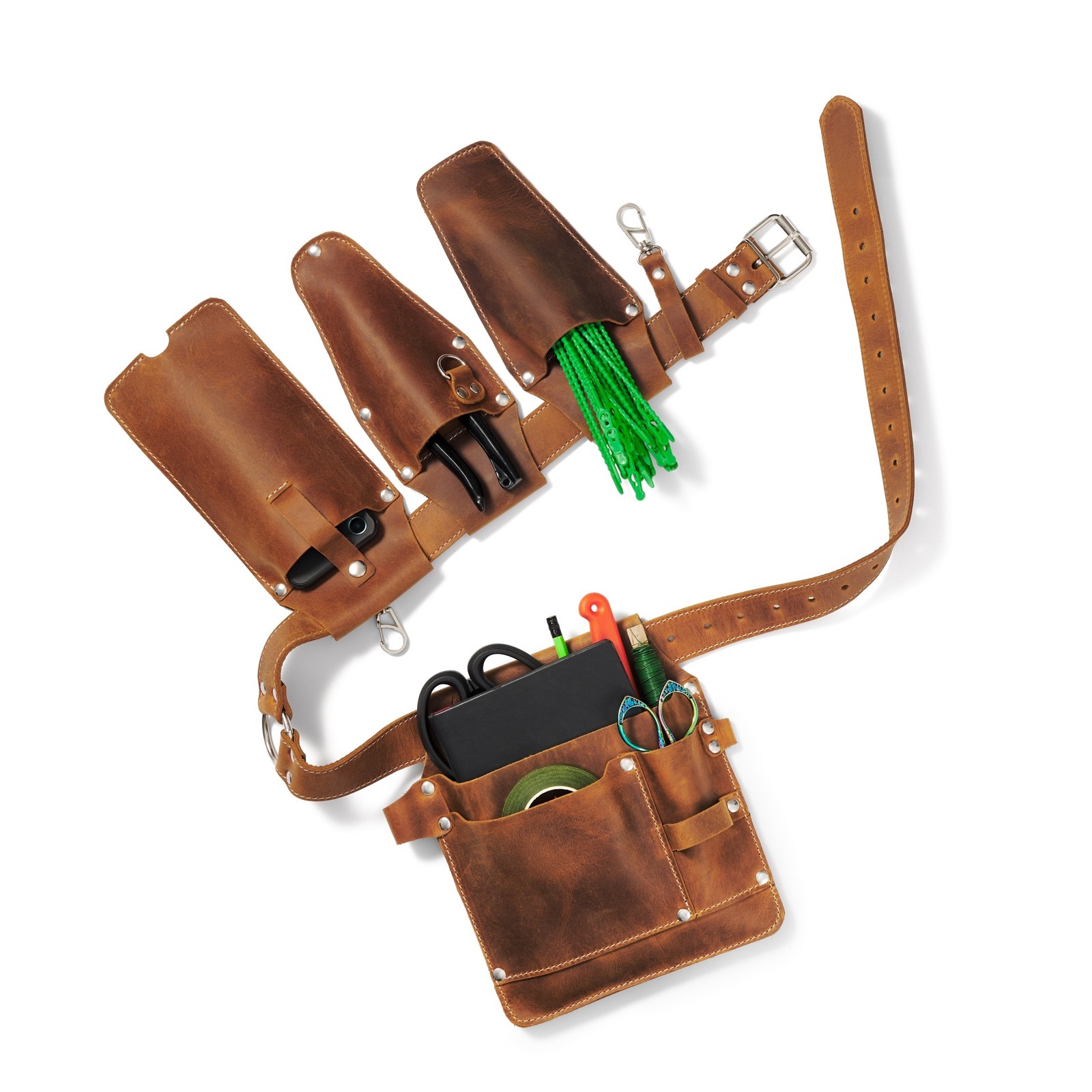 Adjustable Garden Belt — Leather Tool Belt. FLORIST tool belts. Leather belt.