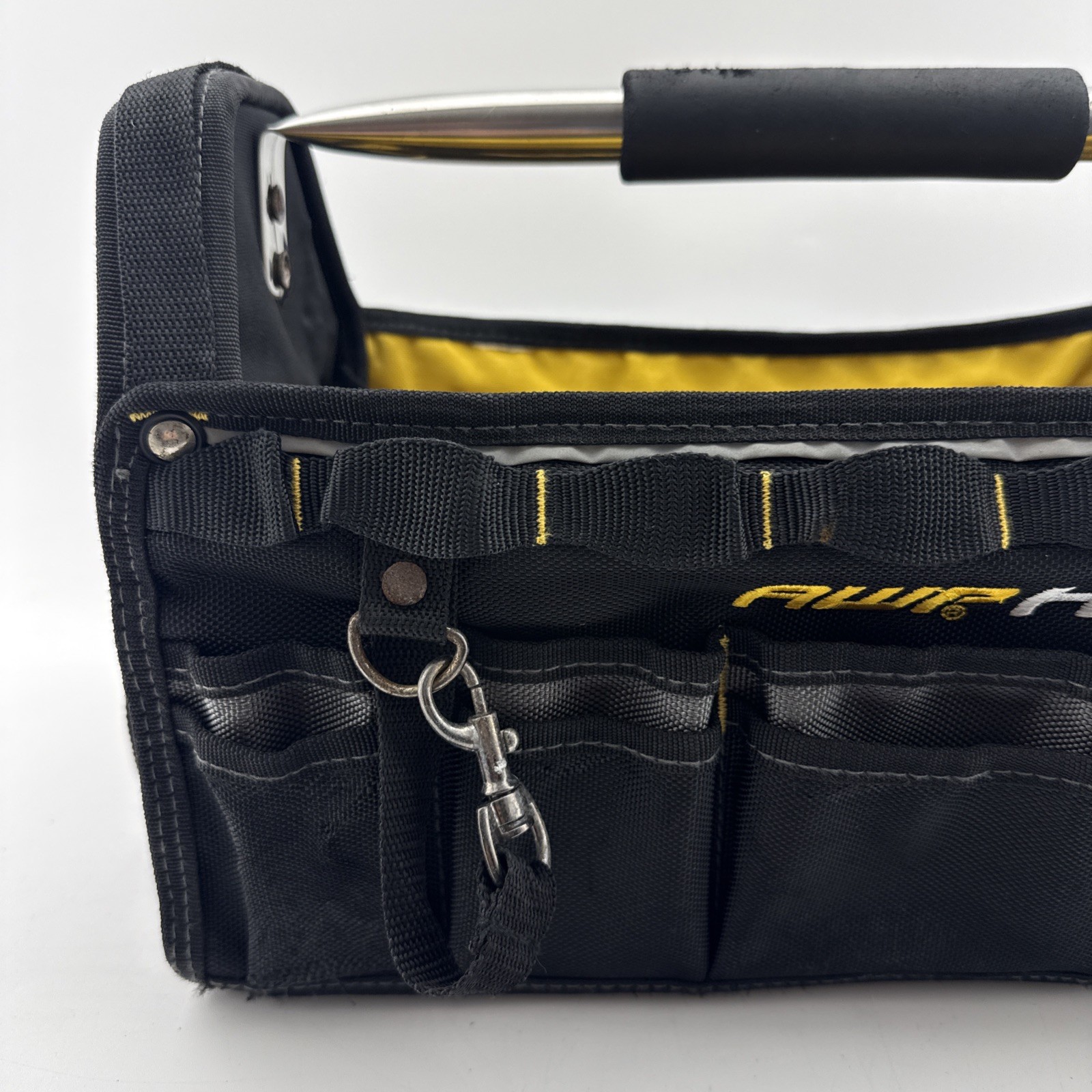AWP HP Black Electrician Carpenter Work Tool Bag Cushioned Handle Wide Strap
