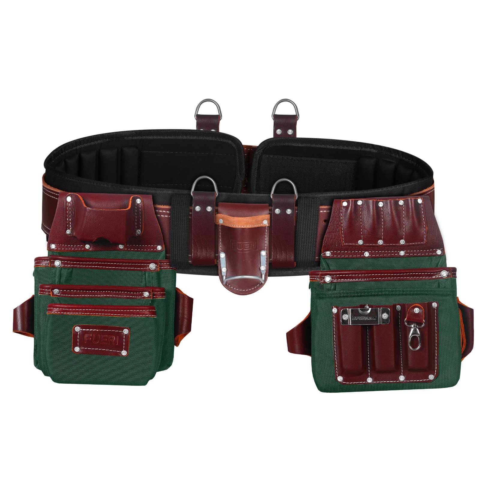 Electricians Heavy Duty 26 Pocket Leather Nylon Tool Belt pouch for men framers