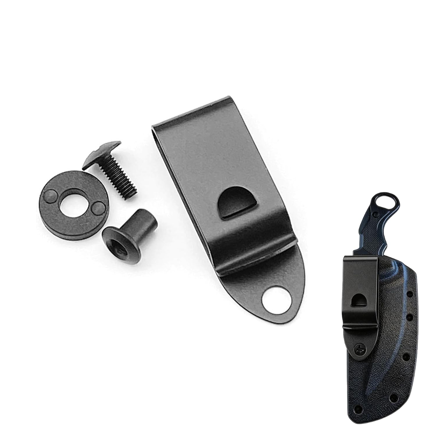 Kydex DIY Holster Kit with Belt Clip, Stainless Steel Knife Sheath Kit, IWB H…