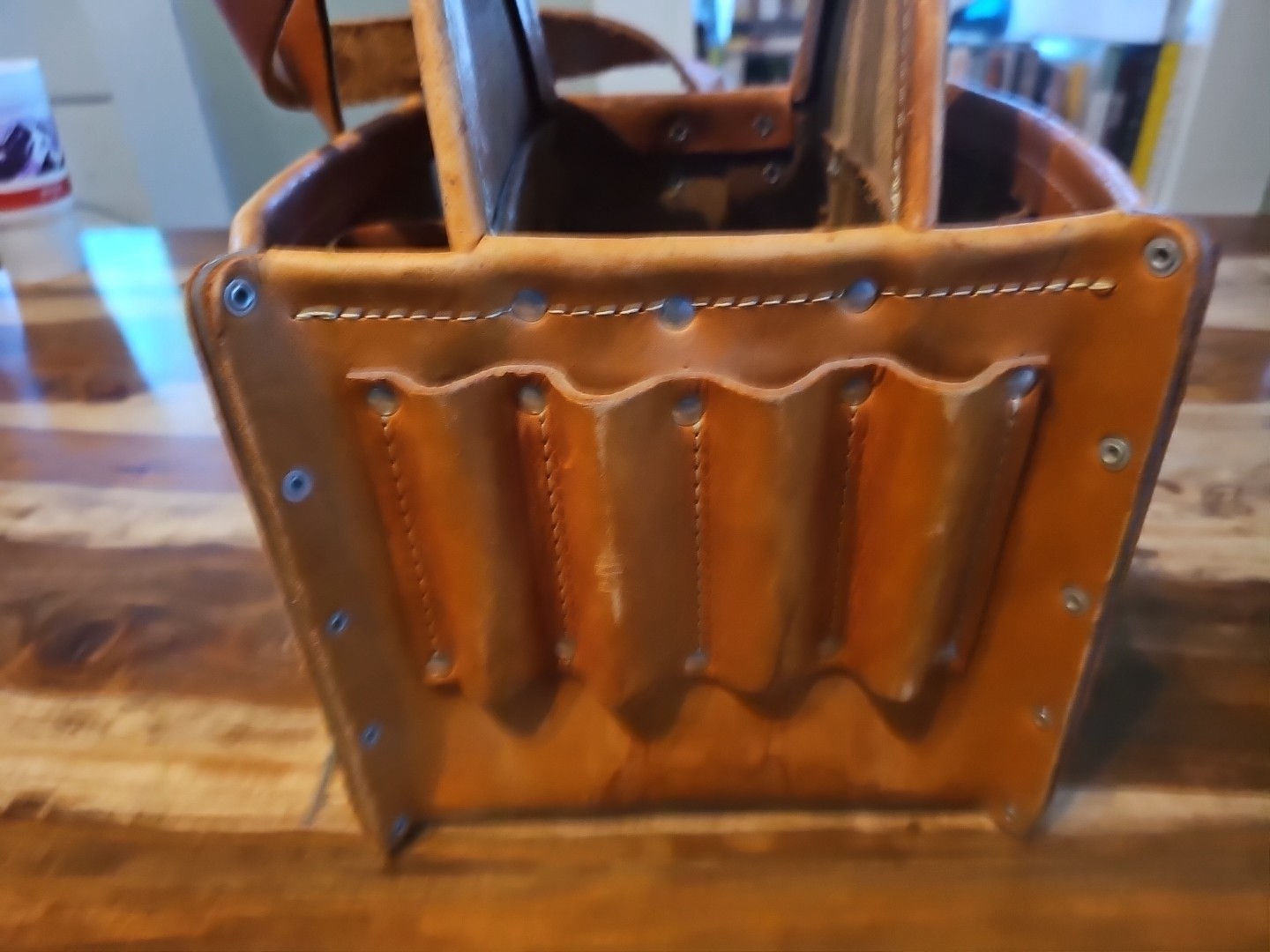 Ideal Tuff Tote 35-975 Leather Electrician Tool Bag Lineman Hand Crafted