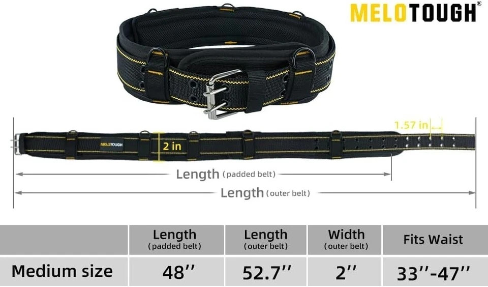 Tool Belt Suspenders Tool Harness for Heavy Duty Work ，Movable shoulder Pads,…