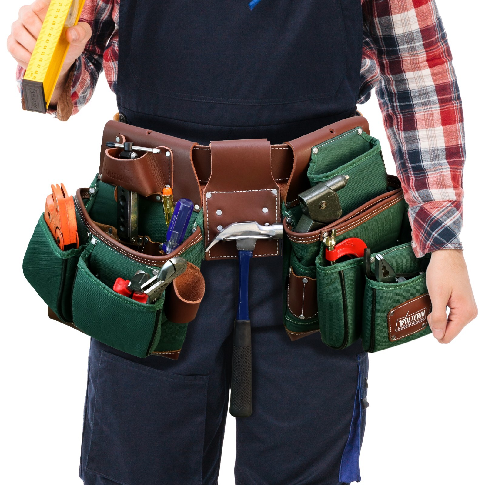 Leather And Nylon Tool Belts For Men Framer’s Carpenter Electrician Leather Belt