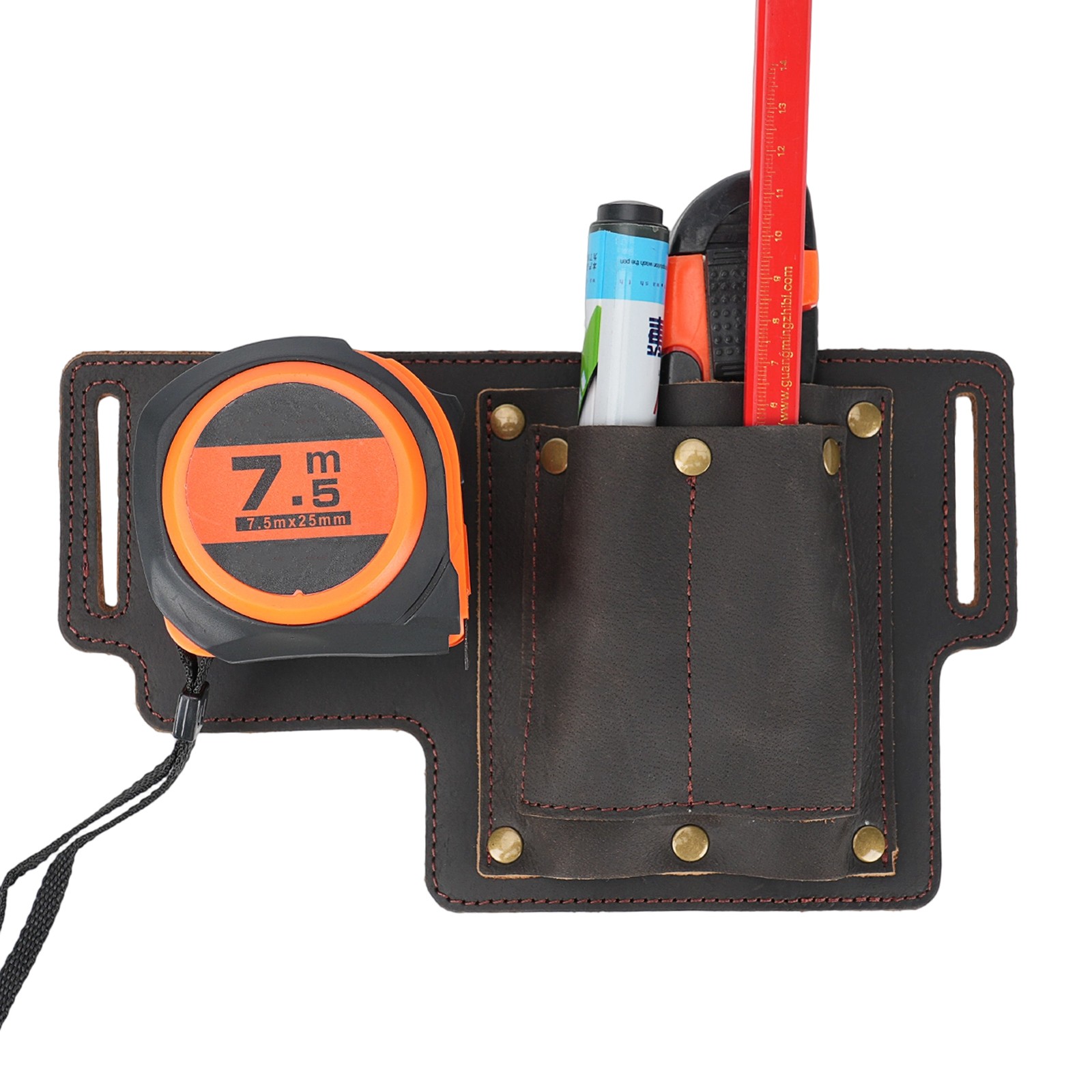 Tourbon Leather 4-in-1 Tool Pouch Electrician Framer Garden Belt Utility Bag