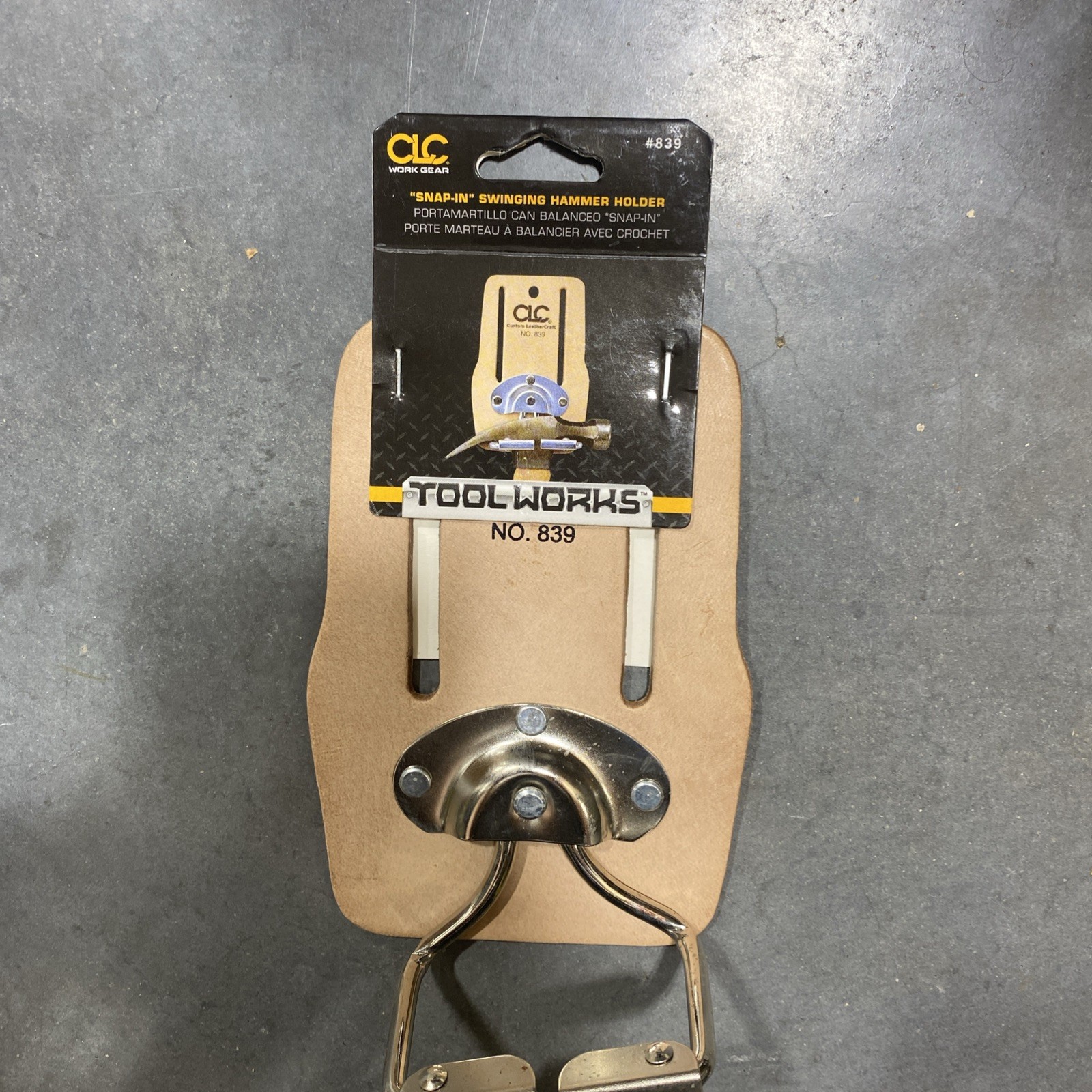 Clc Work Gear 839 Tool Pouch, Tool Holster, Tan, Leather, 0 Pockets