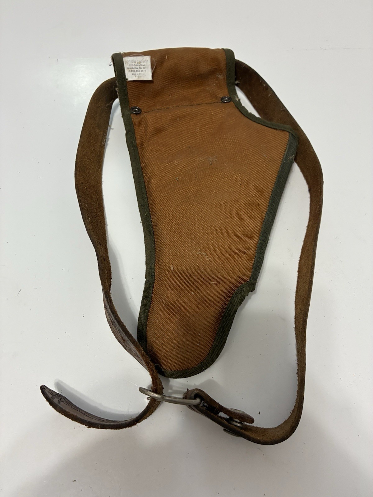 Bucket Boss Drill/Impact Tool Holster. Decorative Leather Belt. Torn Strap.
