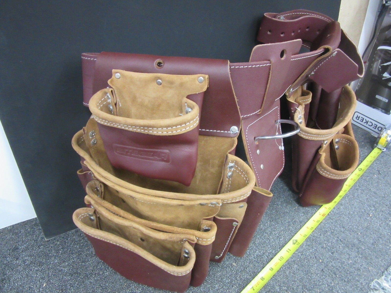 Tool belt SITEGEAR professional leather 7 pouch toolbelt NEW framing etc.