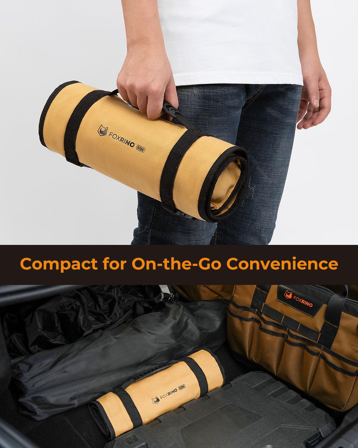 Tool Roll, Heavy Duty Tool Roll Bag Organizer, Roll up Tool Pouch with 20 + 1 Po