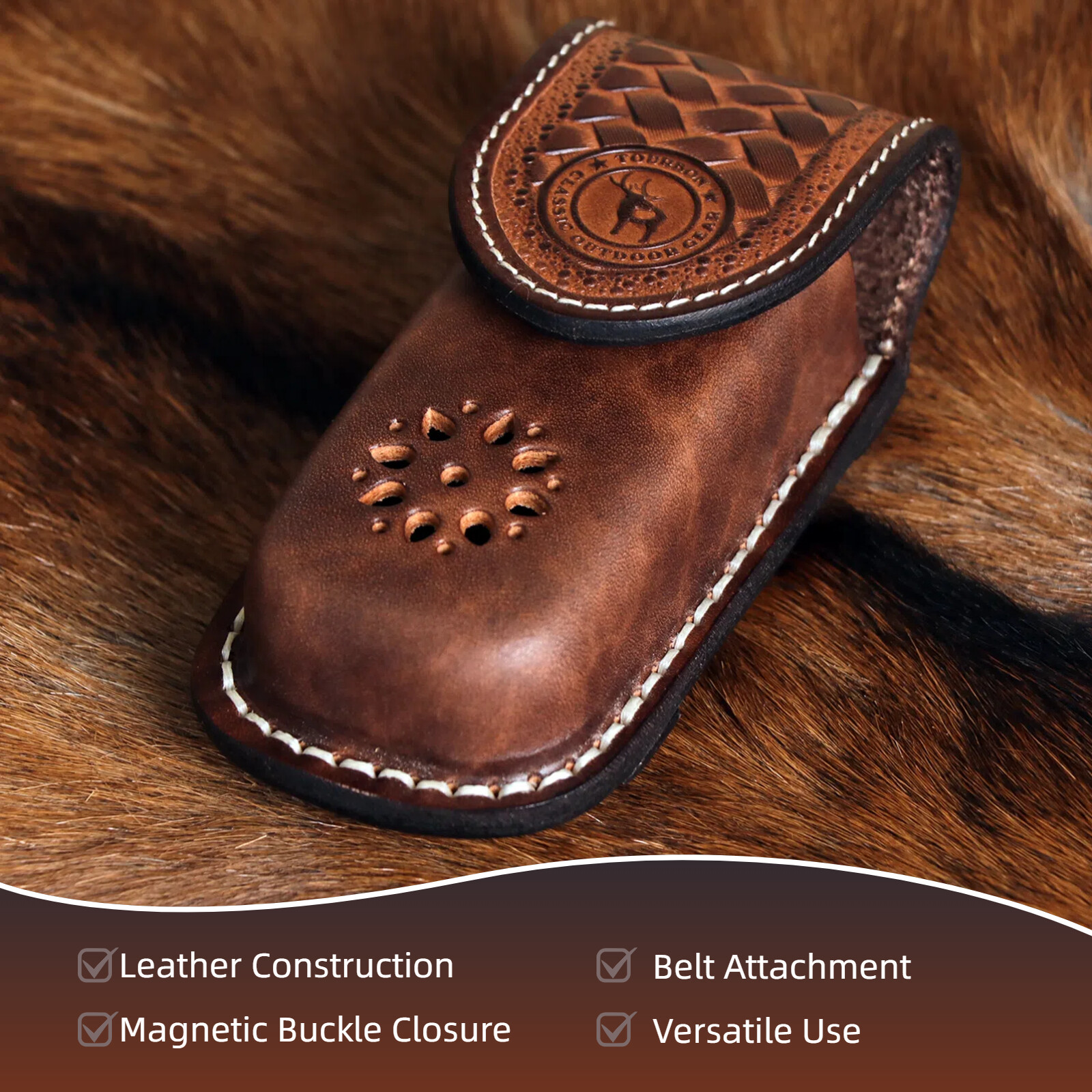 Tourbon Pocket Knife Carry Sheath Knives Storage Belt Case EDC