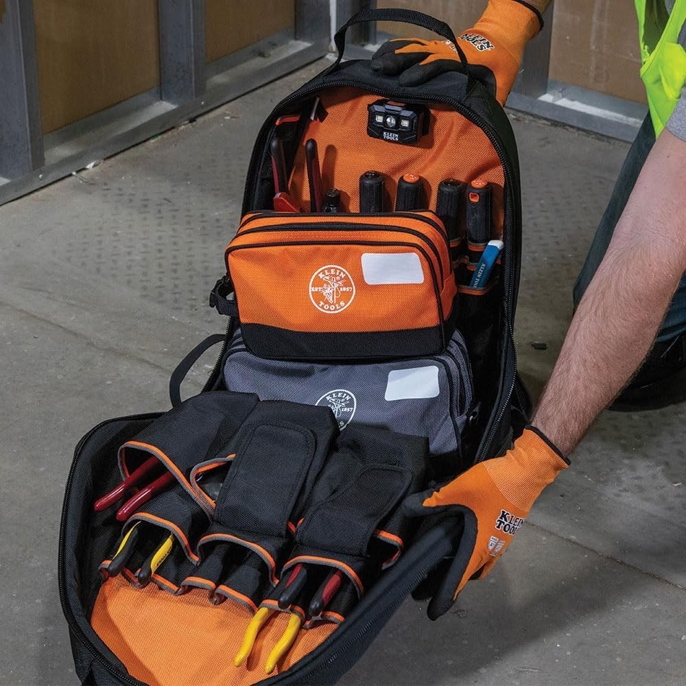 2-Pack Heavy-Duty Tool Bags with Dual Compartments for Efficient Organization