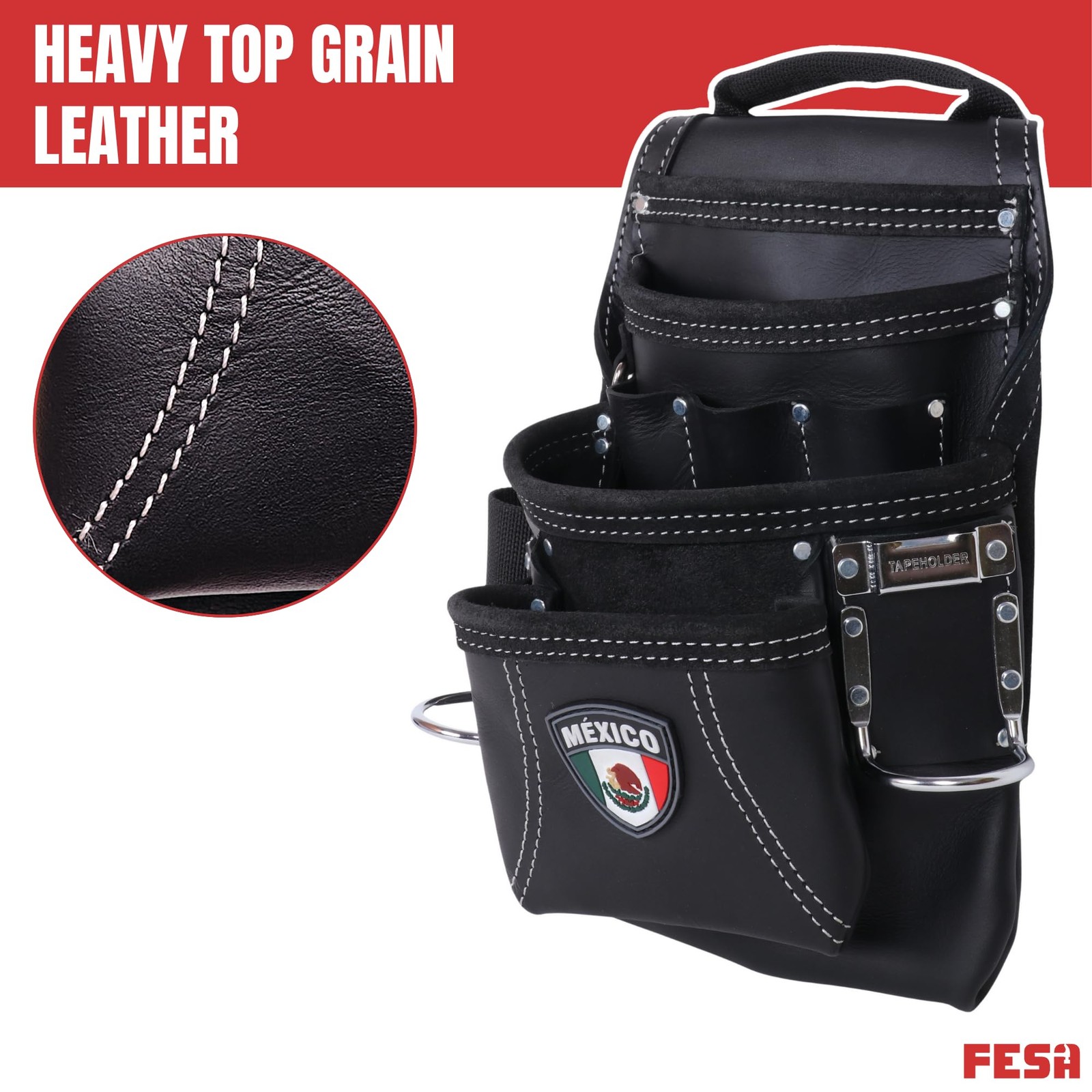 Fesa Leather Carpenter – Top Grain Leather Carpenter 2 Hammer Loops